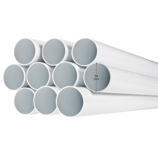 PVC potrubí silnostěnné - 50,8mm - délka 1,5 m - s nepřilnavým povrchem.